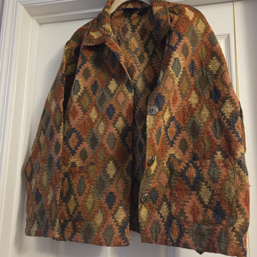 Jane Ashley Geometric Patterned Blazer - Multicolor - Picture 10 of 12
